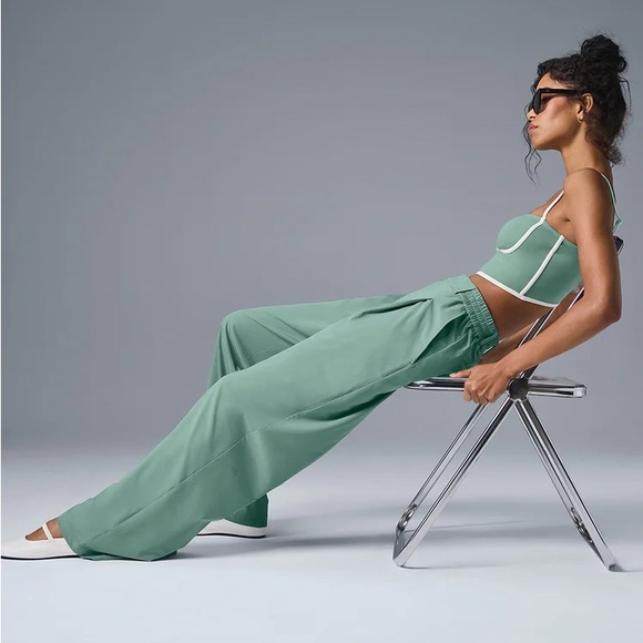 Alo High-Waist Pursuit Trouser (Long) Botanical Green Size XXS - Picture 5 of 10